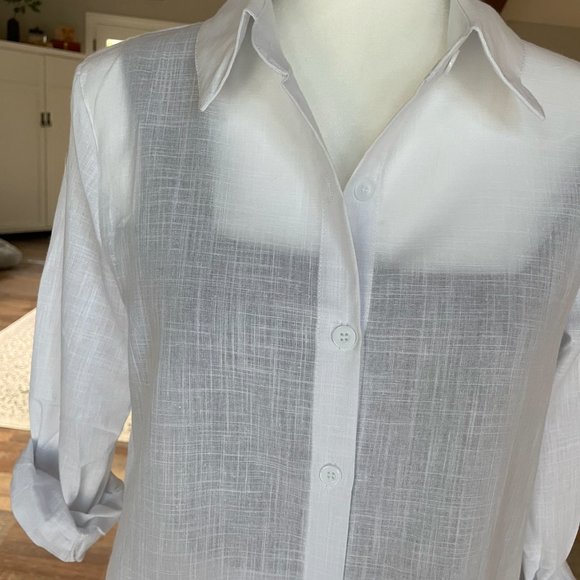 New Women's Button Down Shirt - Long Sleeve - Size X-Large - Picture 6 of 9